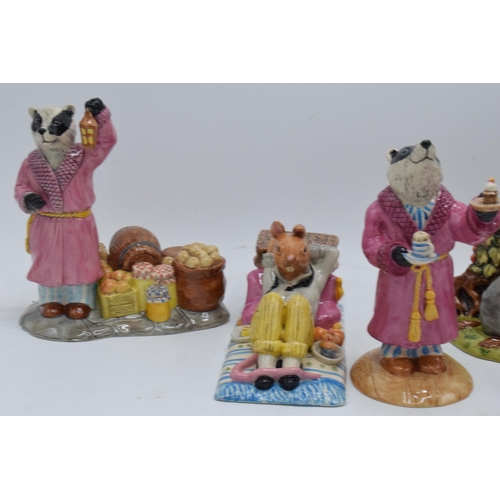 115 - A collection of Royal Doulton Wind in the Willows figures to include Who is it this time? WW6, Badge... 