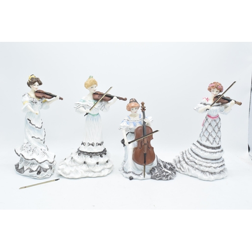 127 - A collection of Royal Doulton figures 'Edwardian String Quartet' to include First Violin HN3704, Sec... 