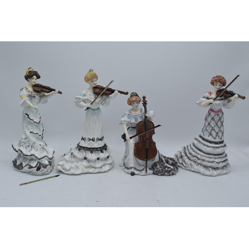 127 - A collection of Royal Doulton figures 'Edwardian String Quartet' to include First Violin HN3704, Sec... 