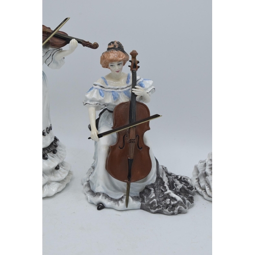 127 - A collection of Royal Doulton figures 'Edwardian String Quartet' to include First Violin HN3704, Sec... 