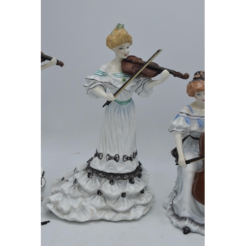 127 - A collection of Royal Doulton figures 'Edwardian String Quartet' to include First Violin HN3704, Sec... 