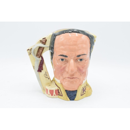 128 - Large Royal Doulton double-sided character jug Davy Crockett/ Antonio Lopez. In good condition with ... 