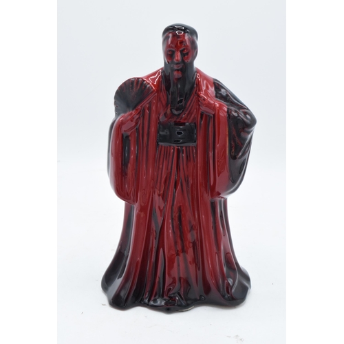 138 - Royal Doulton Flambe figure Confucius DN3314. 23cm tall. In good condition with no obvious damage or... 