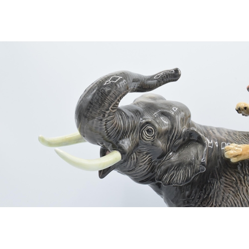 142 - Beswick Elephant and Tiger 1720. In good condition with no obvious damage or restoration. 29.5cm tal... 