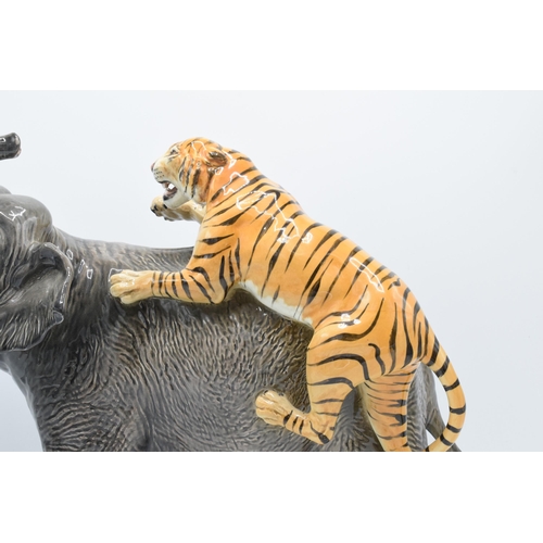 142 - Beswick Elephant and Tiger 1720. In good condition with no obvious damage or restoration. 29.5cm tal... 