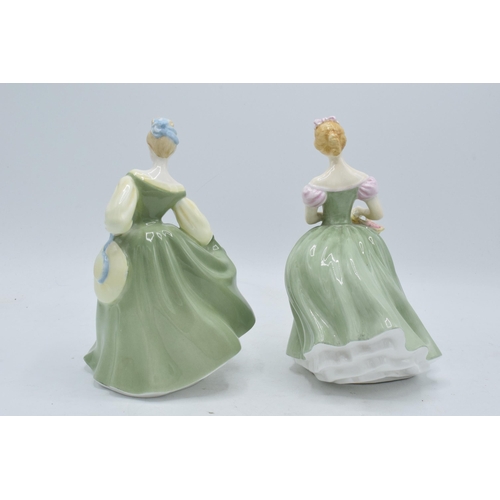 166 - Royal Doulton Lady figures to include Clarissa HN2345 and Fair Lady HN2193 (second) (2). In good con... 