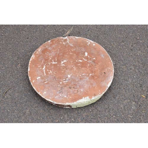 220 - An interesting plaster cast disc resembling a penny depicting a gentleman. 38cm diameter. In good co... 