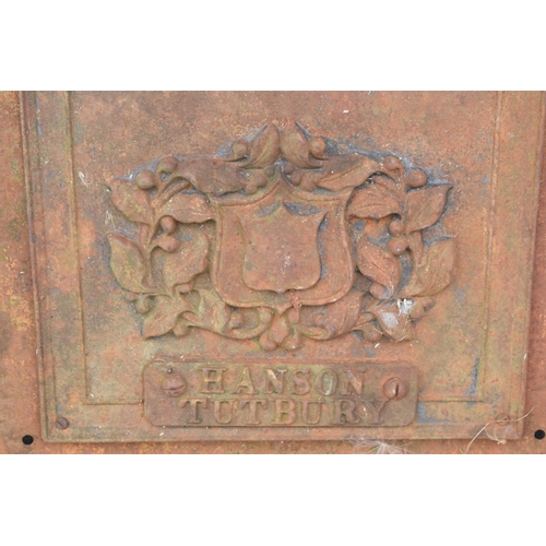 225 - An interesting late 19th century cast metal door (possibly for a furnace / oven) with 'Hanson Tutbur... 