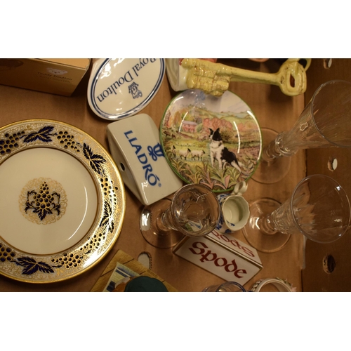 24 - A good collection of items to include Royal Doulton character jugs, points of sale, Royal Worcester,... 