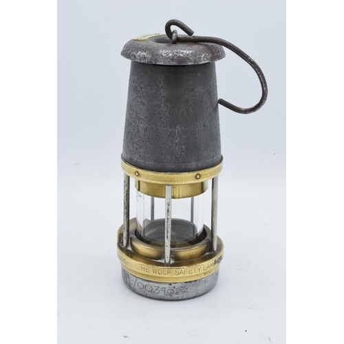 243 - The Wolf Safety Lamp Co W M Maurice Ltd Sheffield miners lamp. Wolf Type FS. P.O.1971. Appears to be... 