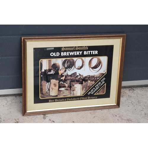 273 - A Samuel Smith Old Brewery Bitter framed advertising poster. 55 x 42cm inc frame.