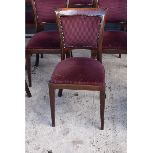 309 - A collection of late 20th century upholstered wooden pub / restaurant chairs (11). 84cm tall. In goo... 