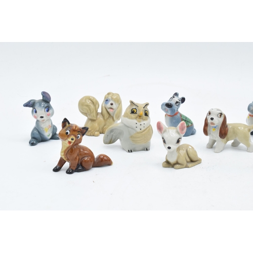 46B - A collection of Wade Hatbox Disney figures and others to include Jock, Scamp, Bambi etc (odd ones wi... 