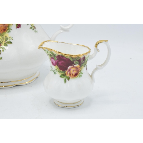 50 - A collection of Royal Albert Old Country Roses items to include a large teapot, small milk and sugar... 