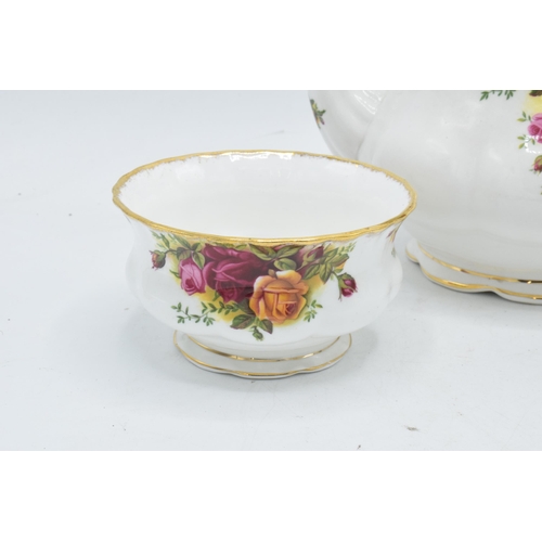 50 - A collection of Royal Albert Old Country Roses items to include a large teapot, small milk and sugar... 