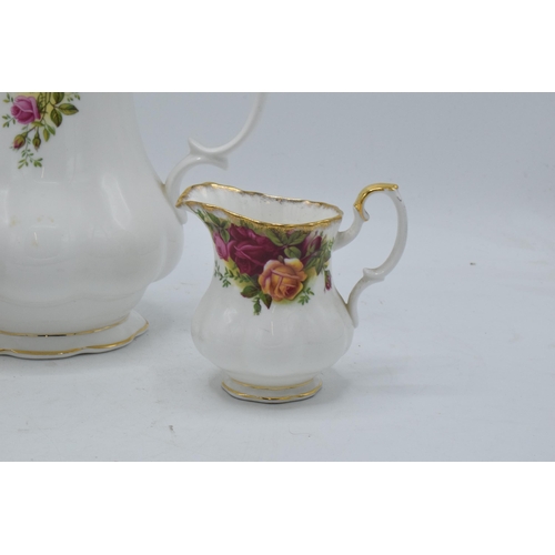 51 - A collection of Royal Albert Old Country Roses items to include a coffee pot, small milk and small s... 