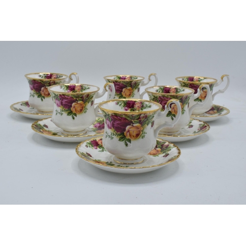 53 - A collection of Royal Albert Old Country Roses items to include 6 coffee cups and saucers (12). In g... 