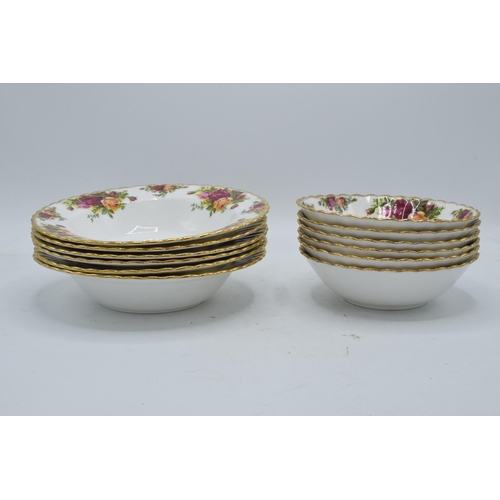 55 - A collection of Royal Albert Old Country Roses items to include 6 x 16cm diameter bowls and 6 x 21cm... 