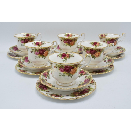 63 - A collection of Royal Albert Old Country Roses items to include 6 trios (18 pieces). In good conditi... 