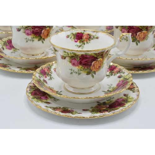 63 - A collection of Royal Albert Old Country Roses items to include 6 trios (18 pieces). In good conditi... 