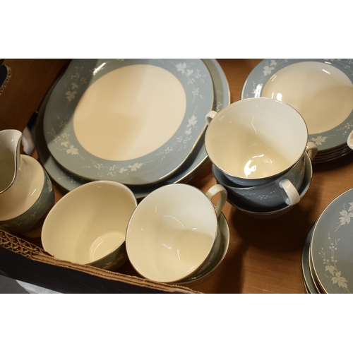 65 - A collection of Royal Doulton Reflection T.C.1008 tea ware to include 5 cups, 6 saucers, 6 sides, a ... 