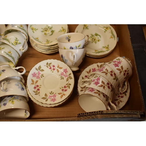 67 - A mixed collection of part tea sets to include Royal Grafton, Gainsborough, Royal Stafford. Generall... 