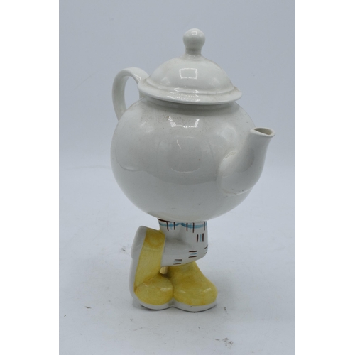 71 - An unusual Carlton Ware teapot standing with crossed legs. 22cm tall. In good condition with no obvi... 