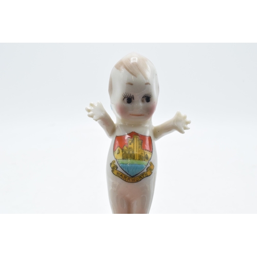 80 - A pair of Crested China items to include a Willow Art Kewpie with Warkworth crest together with a Br... 