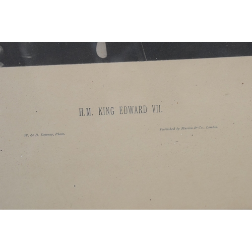 256 - A framed photo of 'H M King Edward VII' by W & D Downey, published by Marion and Co, London. 64 x 49... 