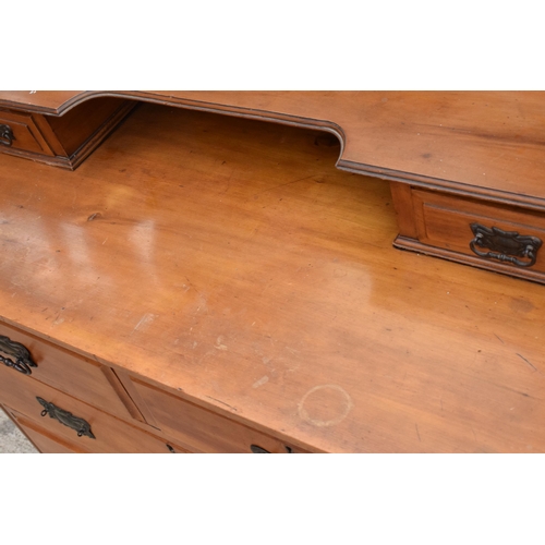 316 - An Edwardian satinwood mirror backed 2 over 2 chest of drawers. 108 x 45 x 165cm tall. In good condi... 