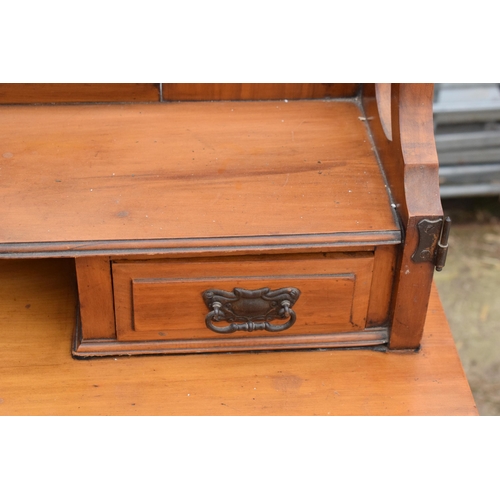 316 - An Edwardian satinwood mirror backed 2 over 2 chest of drawers. 108 x 45 x 165cm tall. In good condi... 