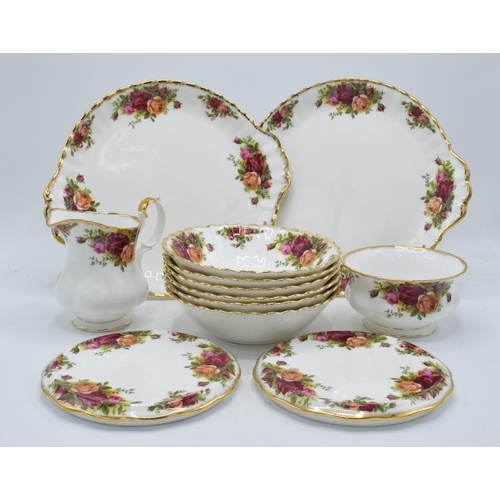 64 - A collection of Royal Albert Old Country Roses items to include 2 cake plates, 2 teapot stands, 6 bo... 