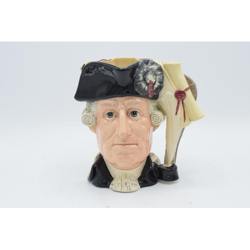 124A - Large Royal Doulton double-sided character jug of George III / George Washington D6749. 6514/9500. I... 