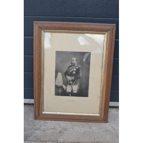 316 - A framed photo of 'H M King Edward VII' by W & D Downey, published by Marion and Co, London. 64 x 49... 