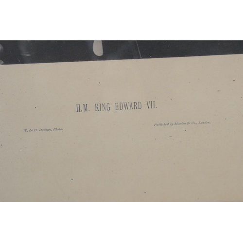 316 - A framed photo of 'H M King Edward VII' by W & D Downey, published by Marion and Co, London. 64 x 49... 