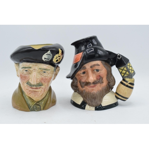 110 - A pair of large Royal Doulton character jugs to include Guy Fawkes D6861 and Monty (2). In good cond... 