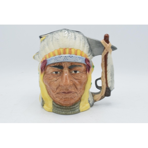 114 - Large Royal Doulton double-sided character jug George Armstrong Custer / Sitting Bull D6712. In good... 