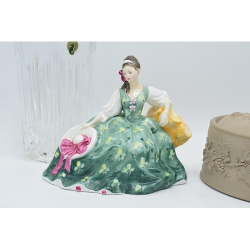 119 - A collection of items to include Royal Doulton figure Elyse HN2474, Wedgwood game pie dish and a pai... 