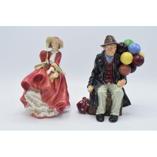 122 - Royal Doulton figures to include Top o'the Hill and the Balloon Man (2). In good condition with no o... 