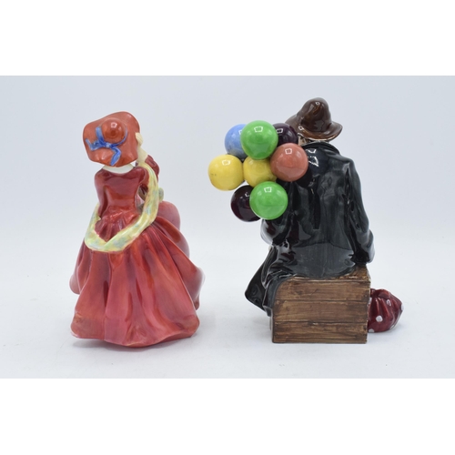 122 - Royal Doulton figures to include Top o'the Hill and the Balloon Man (2). In good condition with no o... 