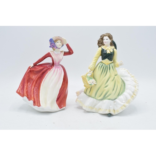 125 - Royal Doulton lady figures to include Mary HN3903 and April HN3693 (2). In good condition with no ob... 