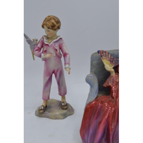 131 - A collection of Royal Doulton figures to include Tinkle Bell HN1677, Sweet Anne HN1330 af, Paisley S... 