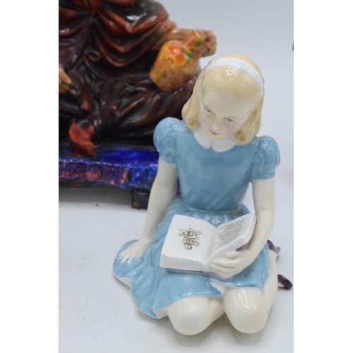 132 - A collection of Royal Doulton figures to include Alice HN2158, Pearly Boy HN1482 af, Pearly Girl HN1... 