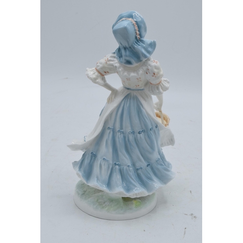 137 - Royal Worcester Old Country Ways figure The Milkmaid 597/9500. In good condition with no obvious dam... 