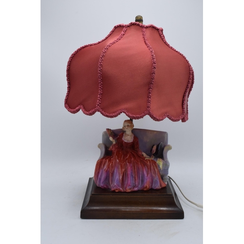 139 - Royal Doulton figural table lamp with Sweet and Twenty figure with original shade and fixtures. Unte... 