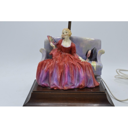 139 - Royal Doulton figural table lamp with Sweet and Twenty figure with original shade and fixtures. Unte... 