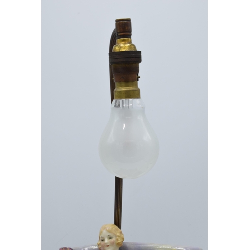 139 - Royal Doulton figural table lamp with Sweet and Twenty figure with original shade and fixtures. Unte... 