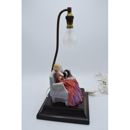 139 - Royal Doulton figural table lamp with Sweet and Twenty figure with original shade and fixtures. Unte... 