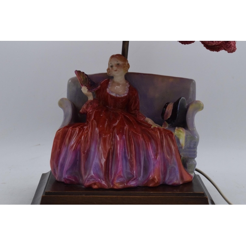 139 - Royal Doulton figural table lamp with Sweet and Twenty figure with original shade and fixtures. Unte... 