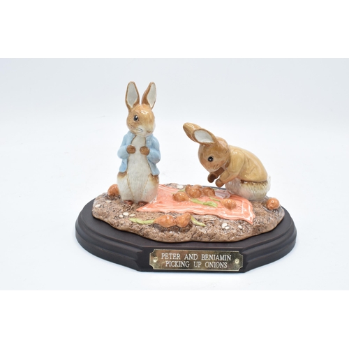 147 - Beswick Beatrix Potter tableau Peter and Benjamin Picking Up Onions P3930. 537/3000. With box and ce... 